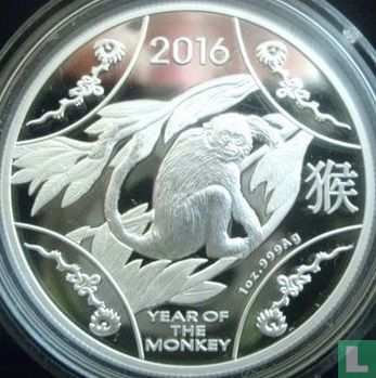 Australië 1 dollar 2016 (PROOF - type 3) "Year of the Monkey" - Afbeelding 2