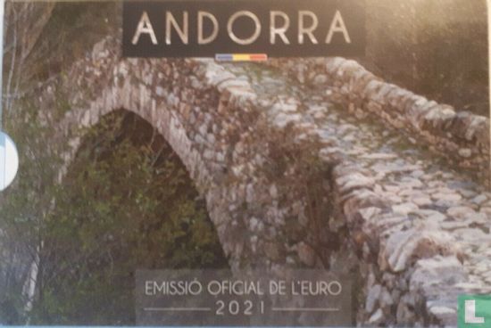 Andorra jaarset 2021 "Pont de la Margineda and narcissus poeticus" - Afbeelding 1
