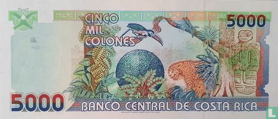 Costa Rica 5000 colons - Image 2