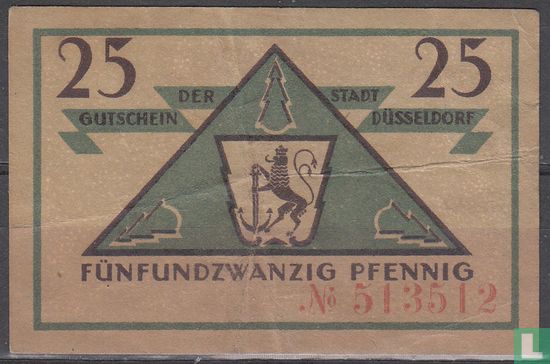 Düsseldorf 25 Pfennig (zonder letter achter serienr.) - Afbeelding 1