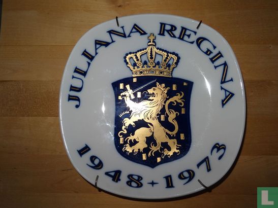 Commemorative plate Government Jubilee Juliana 1973 - 1923 - Image 1