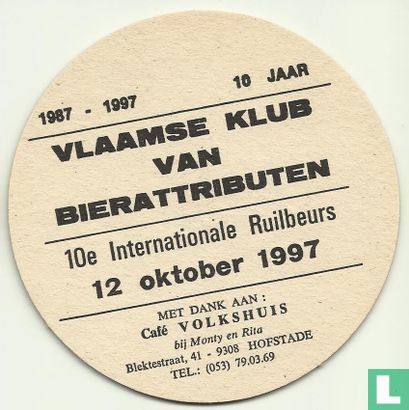 Bruin abdijbier / Vlaamse Klub Van Bierattributen 1997  - Afbeelding 1