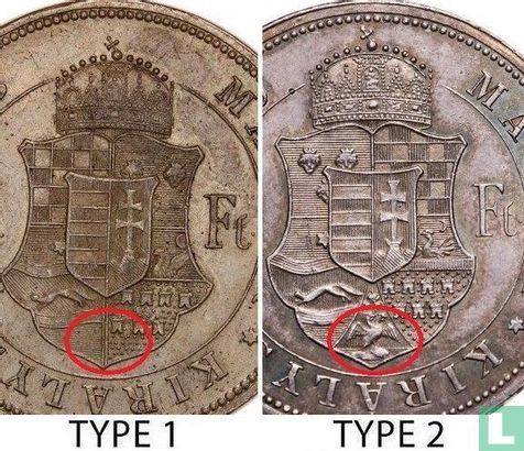 Ungarn 1 Forint 1890 (Typ 2) - Bild 3