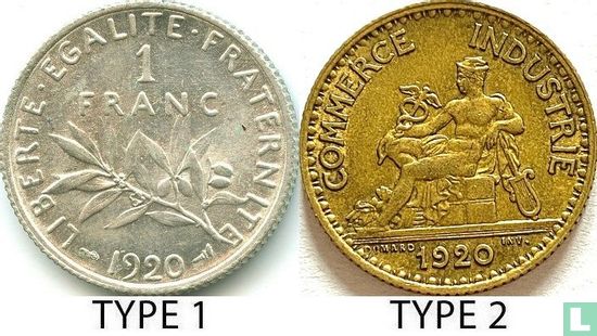 Frankreich 1 Franc 1920 (Typ 2) - Bild 3