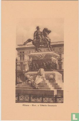 Milano - Mon. a Vittorio Emanuele - Cartoline Cartes Postales Ansichtskarte Postcard - Afbeelding 1