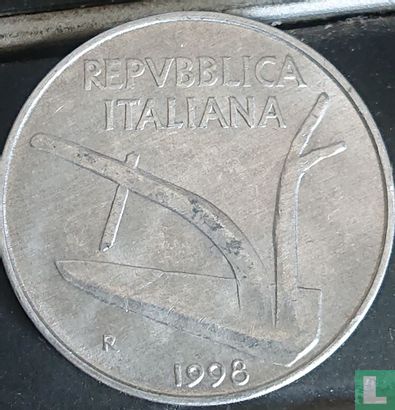 Italië 10 lire 1998 (type 1) - Afbeelding 1