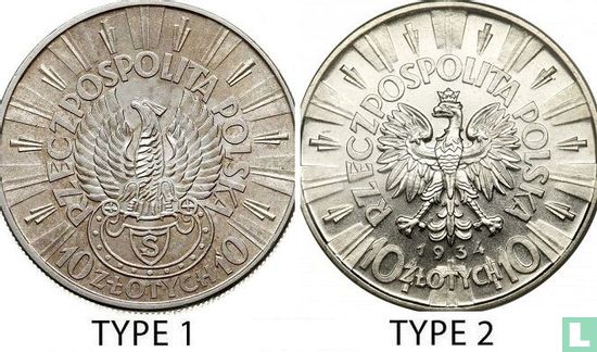 Pologne 10 zlotych 1934 (type 1) - Image 3