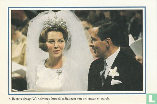 Beatrix draagt Wilhelmina's huwelijksdiadeem van briljanten en parels - Image 1