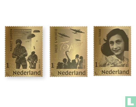 Gold Stamp Set 75 Years Peace & Freedom - Image 1