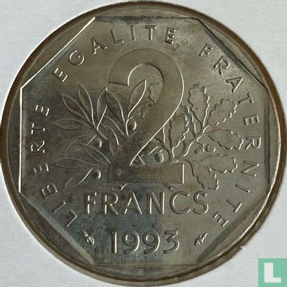 Frankreich 2 Franc 1993 (Kehrprägung) - Bild 1