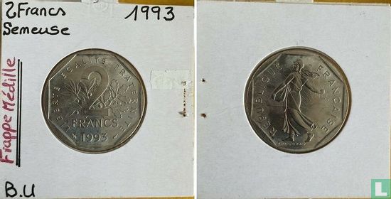 France 2 francs 1993 (medal alignment) - Image 3