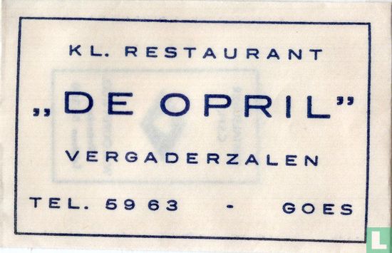 Kl. Restaurant "De Opril" - Image 1