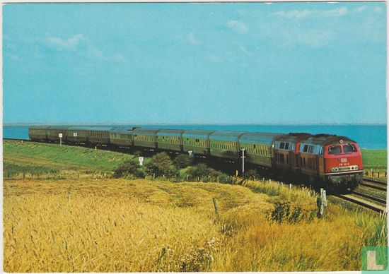 Train in Sylt island Germany Postcard - Afbeelding 1