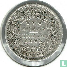 Brits-Indië 2 annas 1862 (Bombay) - Afbeelding 1