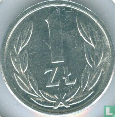 Polen 1 zloty 1990 (aluminium - type 1) - Afbeelding 2