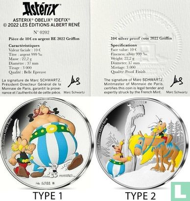 Frankrijk 10 euro 2022 (PROOF - type 2) "Asterix" - Afbeelding 3
