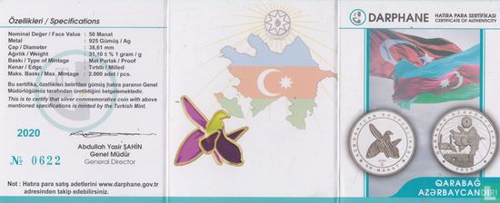 Azerbeidzjan 50 manat 2020 (PROOF) "Qarabag" - Afbeelding 3