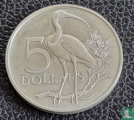 Trinité-et-Tobago 5 dollars 1976 (BE) - Image 2