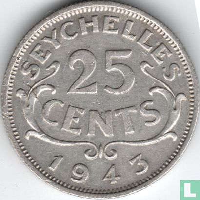 Seychelles 25 cents 1943 - Image 1