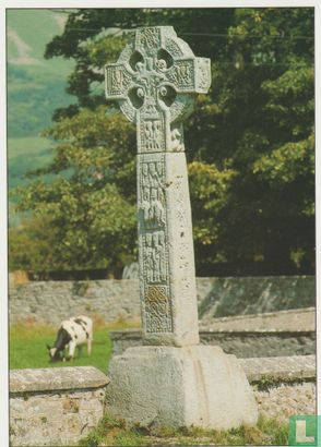 Ancient Celtic Cross Drumcliffe Co. Sligo Ireland Postcard - Afbeelding 1