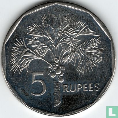 Seychellen 5 rupees 2010 (staal bekleed met nikkel) - Afbeelding 2