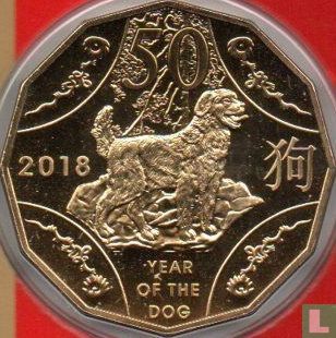 Australie 50 cents 2018 (type 3) "Year of the Dog" - Image 2