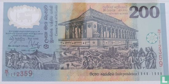 Sri Lanka 200 Rupees "50 years of Indepe - Image 1
