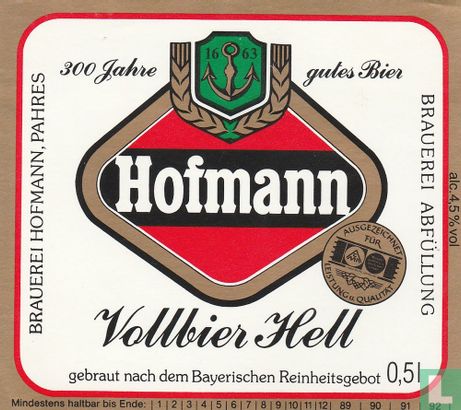 Hofmann Vollbier Hell