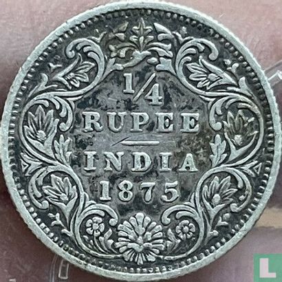 British India ¼ rupee 1875 (Bombay) - Image 1