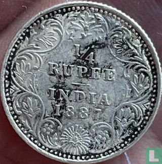British India ¼ rupee 1887 (Bombay) - Image 1