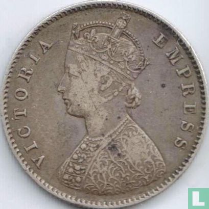 British India ½ rupee 1887 (Calcutta) - Image 2