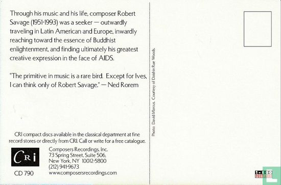 Composers Recordings, Inc. - Robert Savage - Image 2