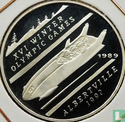 Afghanistan 500 afghanis 1989 (PROOF) "1992 Winter Olympics in Albertville" - Afbeelding 1