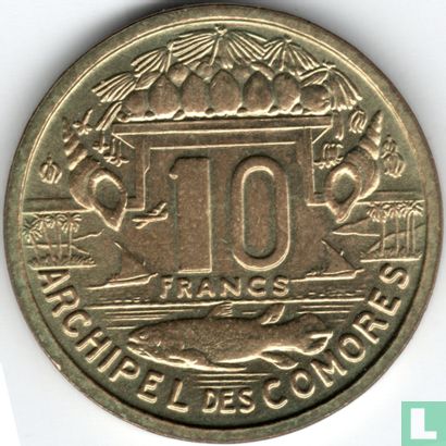 Comoros 10 francs 1964 - Image 2
