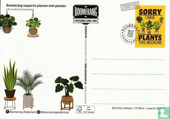 B220045 - Plannen met planten "Sorry I Have Plants This Weekend" - Afbeelding 2