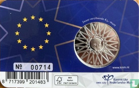 Netherlands 5 euro 2022 (coincard - first day of issue) "30 years Maastricht Treaty" - Image 3