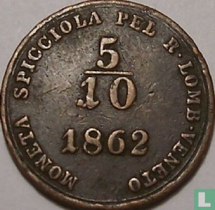 Lombardo-Venetien 5/10 Soldo 1862 (B) - Bild 1