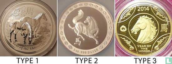 Australië 10 dollars 2014 (kleurloos) "Year of the Horse" - Afbeelding 3