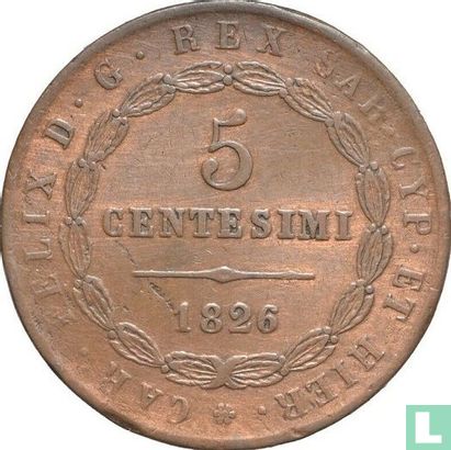 Emilia 5 centesimi 1826 - Afbeelding 1