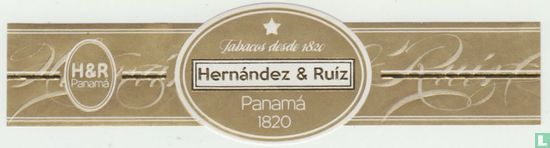 Tabacos desde 1820 Hernández & Ruíz Panamá 1820 - H&R Panamá Hernández - Ruíz - Afbeelding 1