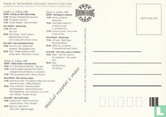 36. Mezinárodní televizní festival Zlatá Praha 1999 - Afbeelding 2
