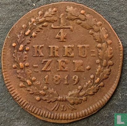 Nassau ¼ kreuzer 1819 (L) - Image 1