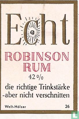 Robinson - die richtige Trinkstärke - aber nicht verschnitten 