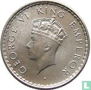 Inde britannique ¼ rupee 1940 (Bombay - type 1) - Image 2