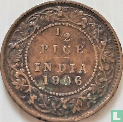 British India ½ pice 1906 (copper) - Image 1
