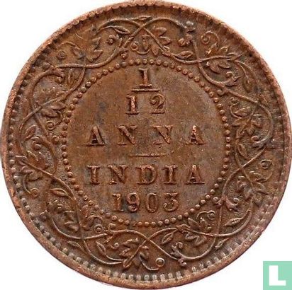 Brits-Indië 1/12 anna 1903 - Afbeelding 1