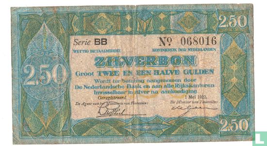 2,5 guilder Netherlands 1918 - Image 1