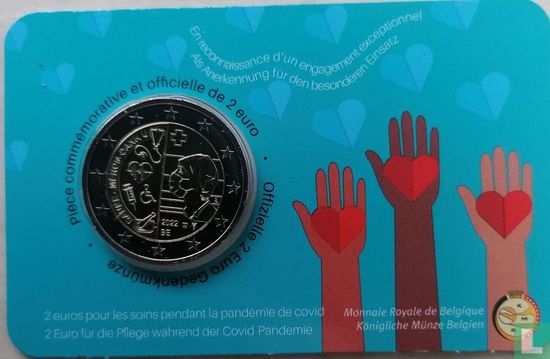 Belgien 2 Euro 2022 (Coincard - FRA) "In recognition of oustanding commitment during the covid pandemic" - Bild 1