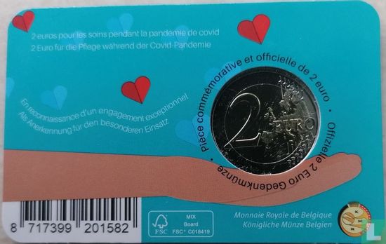 Belgien 2 Euro 2022 (Coincard - NLD) "In recognition of oustanding commitment during the covid pandemic" - Bild 2