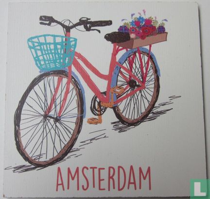 Amsterdam, roze damesfiets - Afbeelding 1